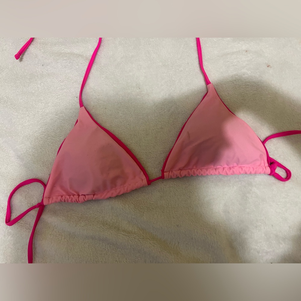 Pink Triangle Bikini Top